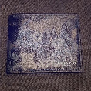 Men’s Coach blue floral Hawaiian wallet